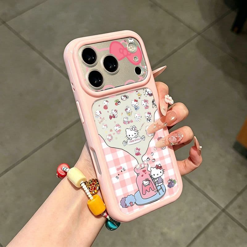 Milk Hello Kitty suitable for Apple 17promax mobile phone case new Apple 16pro advanced 15plus popular model