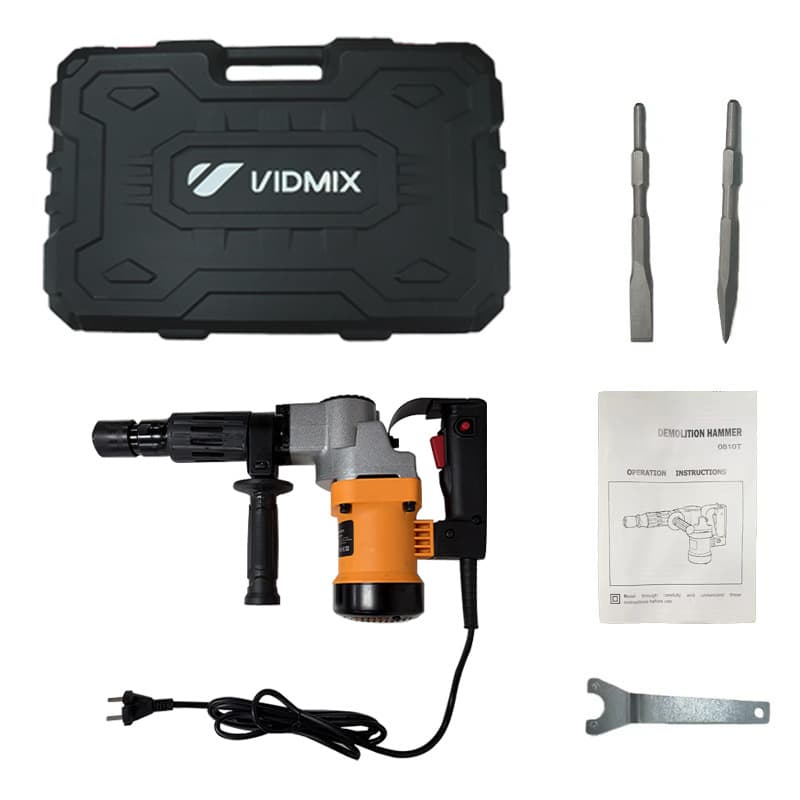 0810 Electric Breaker High-Power Multi-Function Hammer 110V/220V Handheld Plug-In Electric Breaker Impact Drill 2-in-1