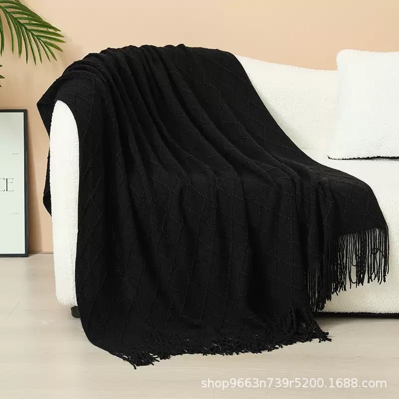 Nordic Cream Style Sofa Throw Blanket Living Room Air Conditioning Blanket Knitted Blanket Office Cape Poncho Blanket Sofa Cover Blanket
