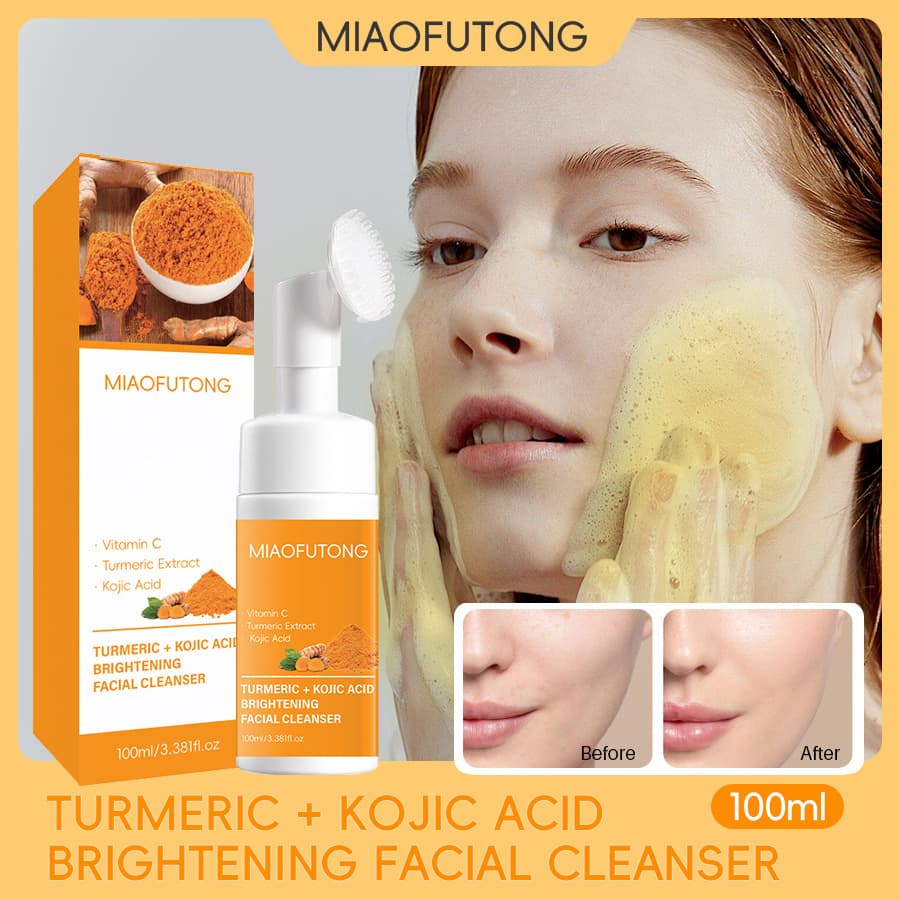 Cross-Border Trade Hot Seller Turmeric Cleansing Mousse - Deep Cleansing, Oil Control, Brightening, Skin Softening, Moisturizing