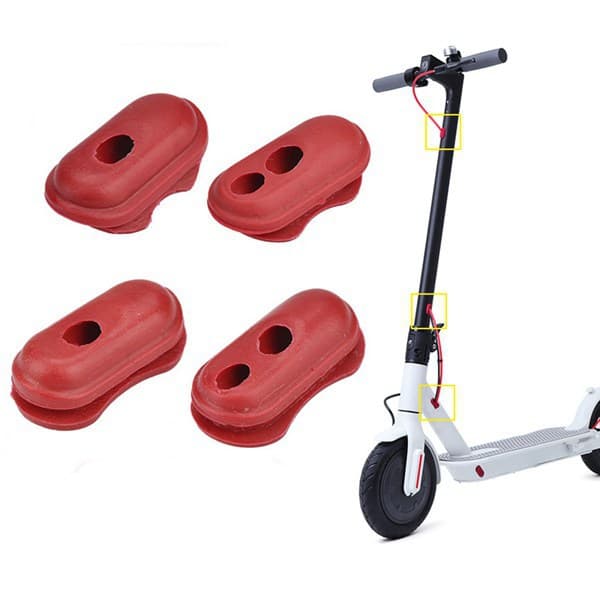 1 Set of 4 Red Silicone Xiaomi Electric Scooter M365 Four-Piece Silicone Kit 3*2*2cm Included
