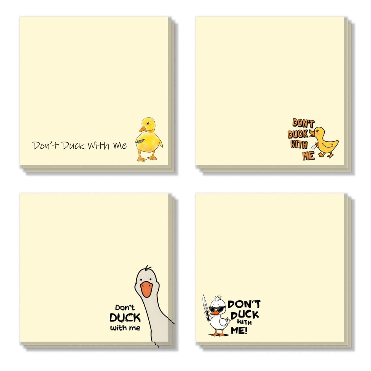 Cross-border sticky note duck four-piece set Sticky Notes yellow duck sticky note self-adhesive note pad