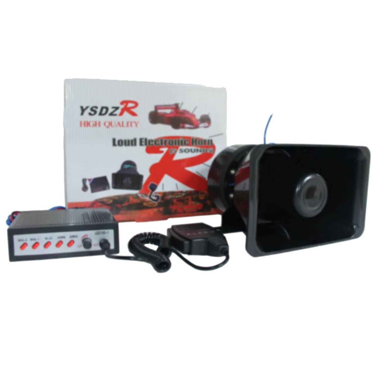 Car and motorcycle 200w alarm whistle waterproof horn 12v alarm high-pitched shouting speaker horn