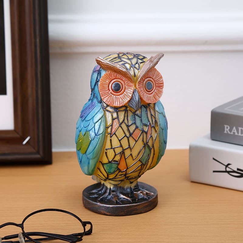 Cross-Border Spot Magical Animal Statue Home Bedroom Creative Decoration Owl Resin Crafts Ornaments