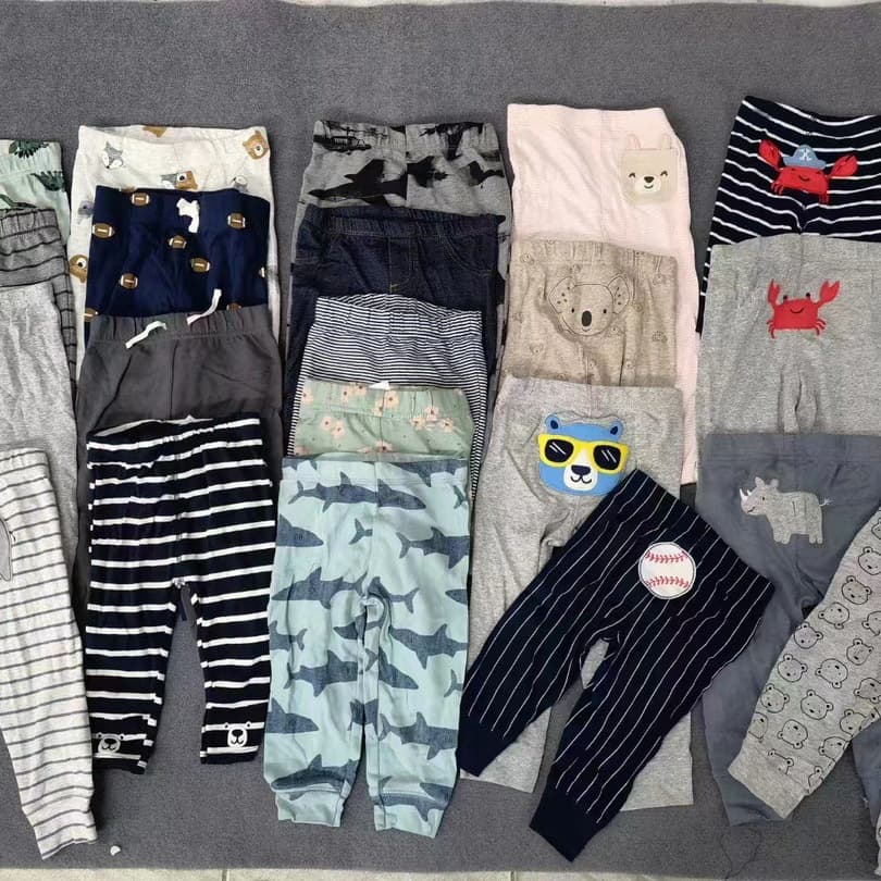 2024 new Car*ters Carter children's clothing original single spring and autumn trousers basic style mixed batch baby pants