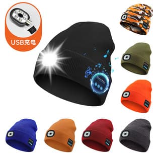 TikTok Bluetooth Music LED Light-Up Knit Hat Christmas Party Performance Colorful Glowing Hat