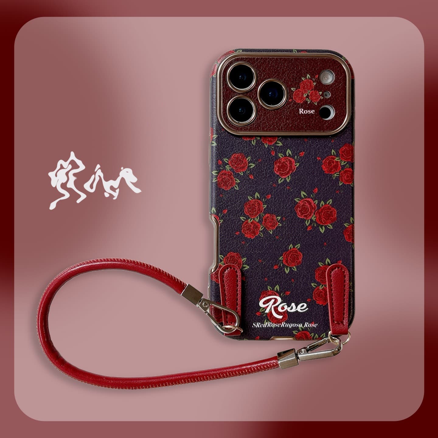 Full Screen Red Roses Case for iPhone 16 Pro Max, Apple 14 Phone Case 17 Pro Creative 15 Women