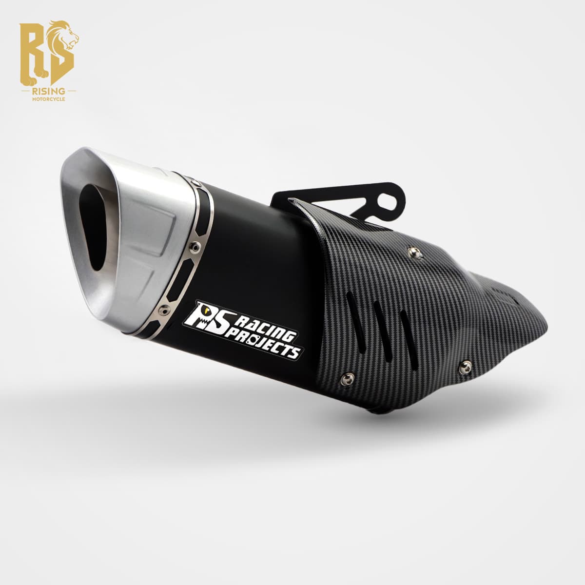 RS Original Universal Motorcycle Modified Exhaust Pipe Domestic Scorpion Style K10 51mm Tail Section 450sr Ninja 400