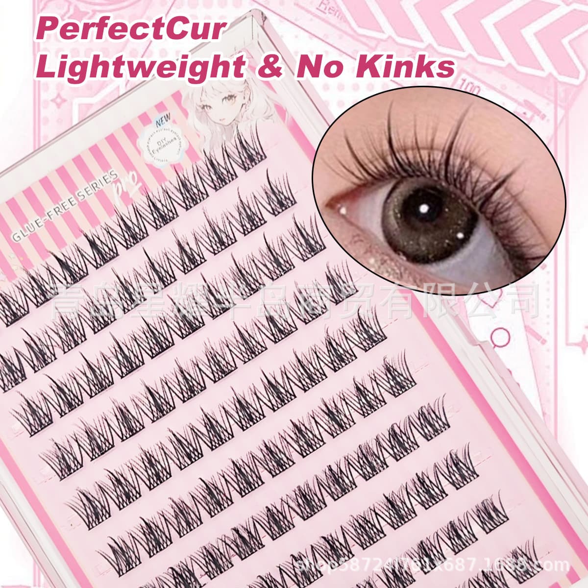 Soft and cute big eyes glue-free trilogy of eyelashes single cluster clear feeling natural innocent eyes enlarged eyes daily false eyelashes
