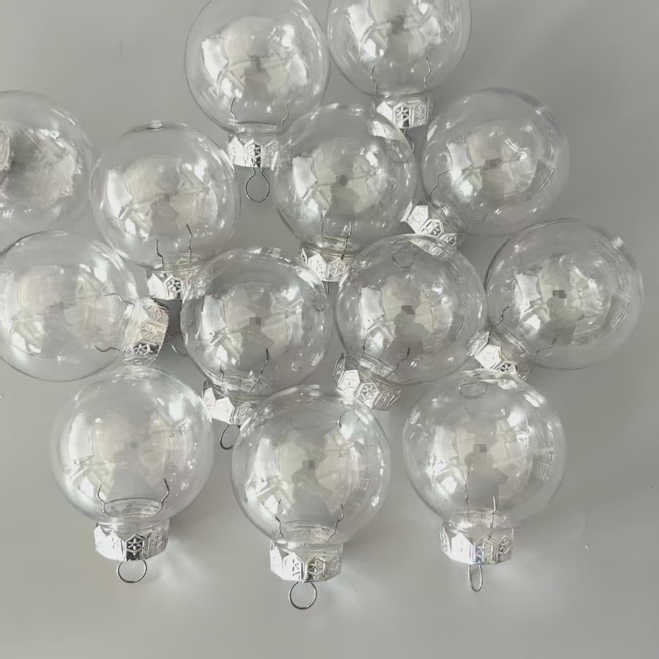 6cm Large Opening Transparent Plastic Bulbs - Viral bubble balls for DIY decoration, mall and shop decorative transparent spheres