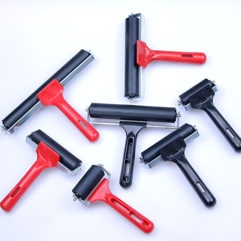 Red and Black Art Rubber Roller Brush Tool Printmaking Roller Diamond Painting Roller Pressing Wheel