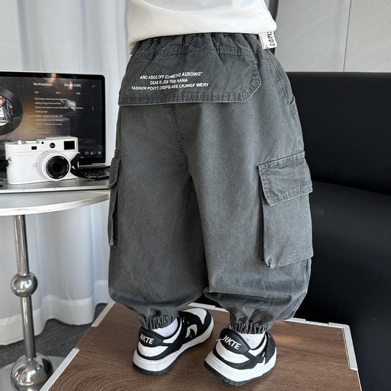 Boys' Pants Spring and Autumn Clothing 2025 New Fashionable Baby Trousers Children's Cool Overalls Boys' Casual Pants Trendy
