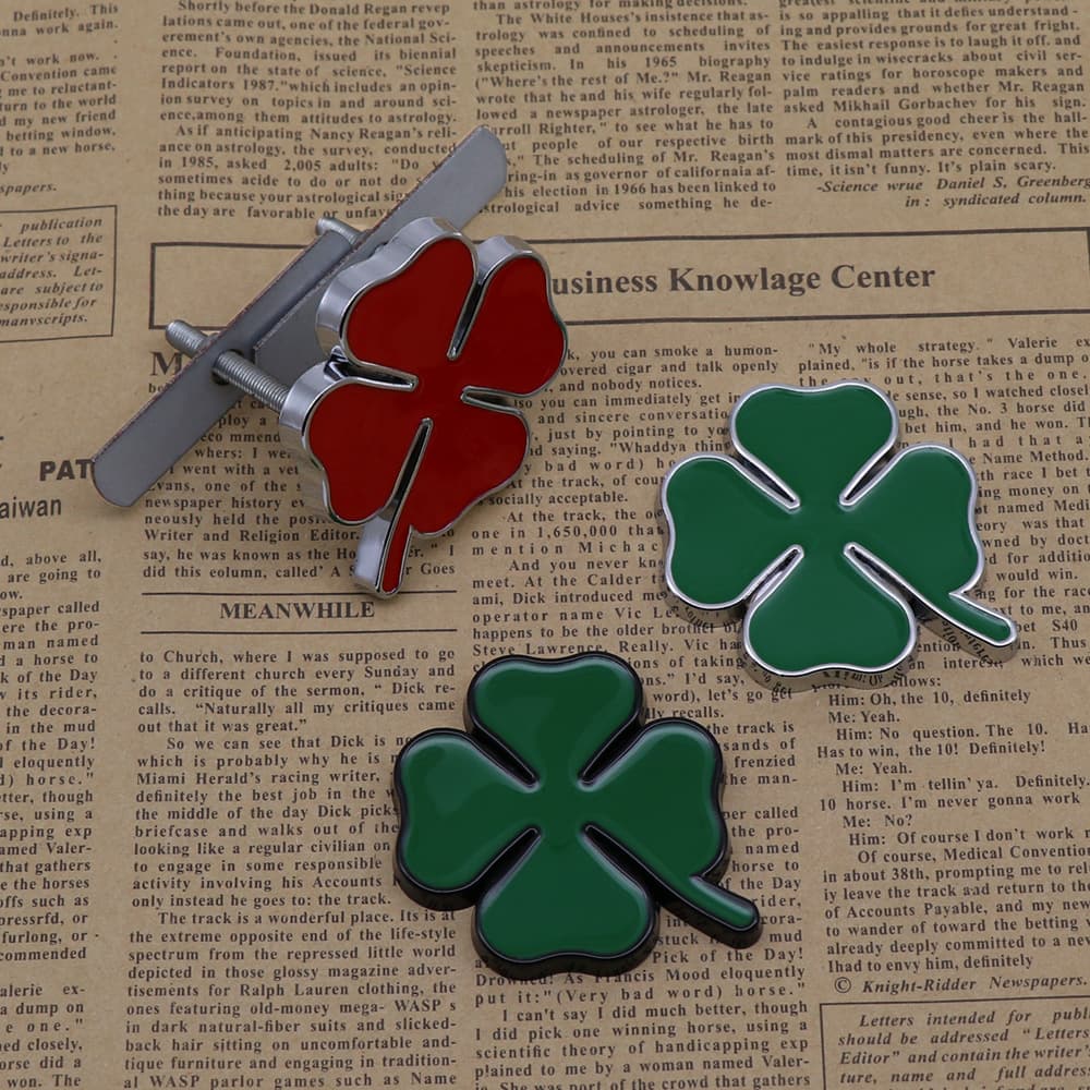 Four-leaf clover grille badge for Alfa Romeo front emblem