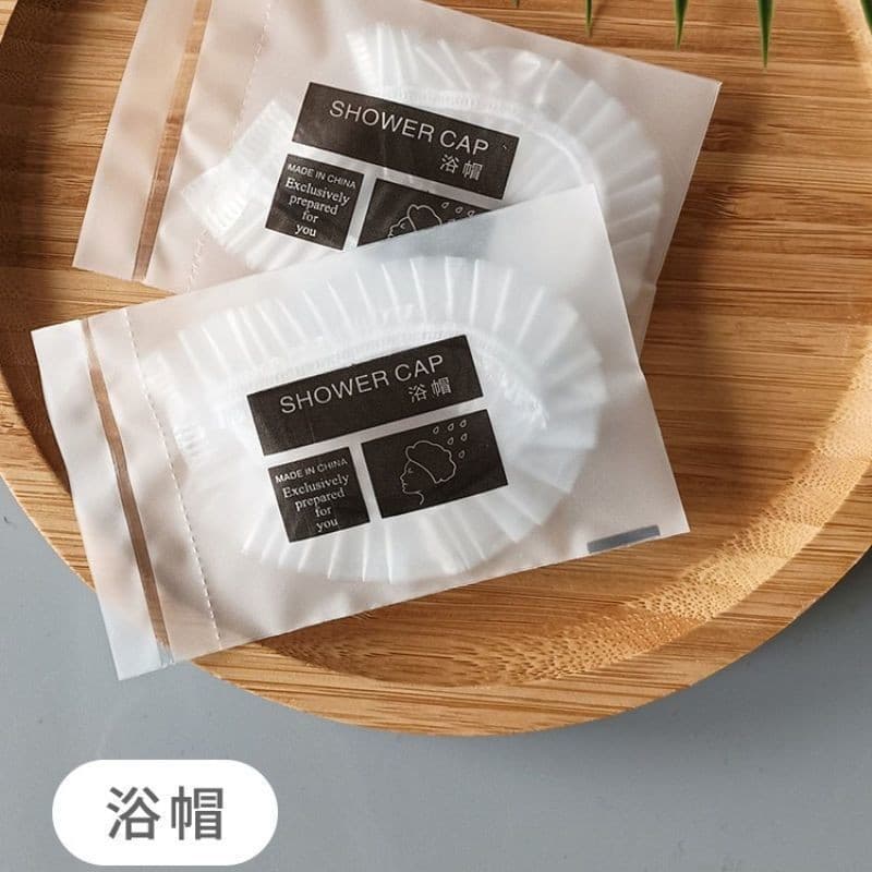 Thickened Disposable Shower Caps for Hotel Rooms, Salon Dyeing Caps, Dust/Oil/Water Resistant