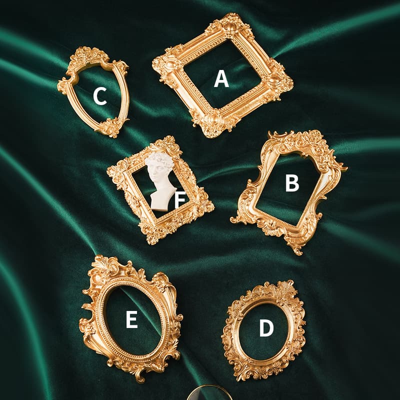 European-style 3D carved hollow DIY accessory matching photo prop, ins-style luxury jewelry display frame