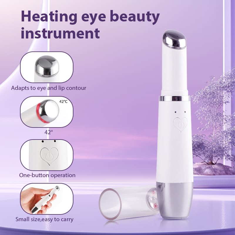 Heating Eye Beauty Device, Eye Care Vibration Facial Massage Stick, Electric Heat Compress Infuser, Source Factory