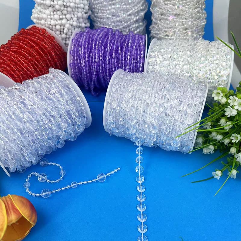 Acrylic Bead Curtain String Curtain Wedding Aisle Runner Crystal Strand Wedding Venue Stage Ceiling Decoration DIY Door Curtain Partition