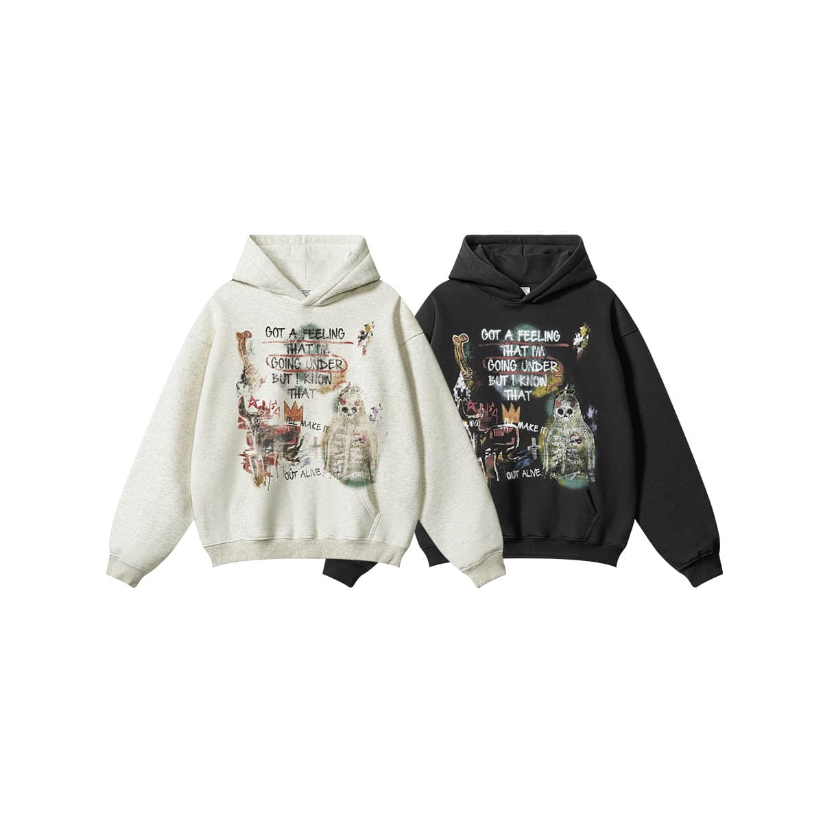 2025 Fall American Streetwear Ins Funny Skull Halloween Hoodie Men's Niche Design Couple Outfit