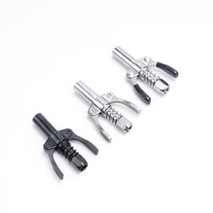 Dulan Grease Gun Nozzle, Grease Gun Accessories Self-Locking Grease Fitting, Grease Gun Lock Clamp Type High Pressure Grease Nozzle Universal
