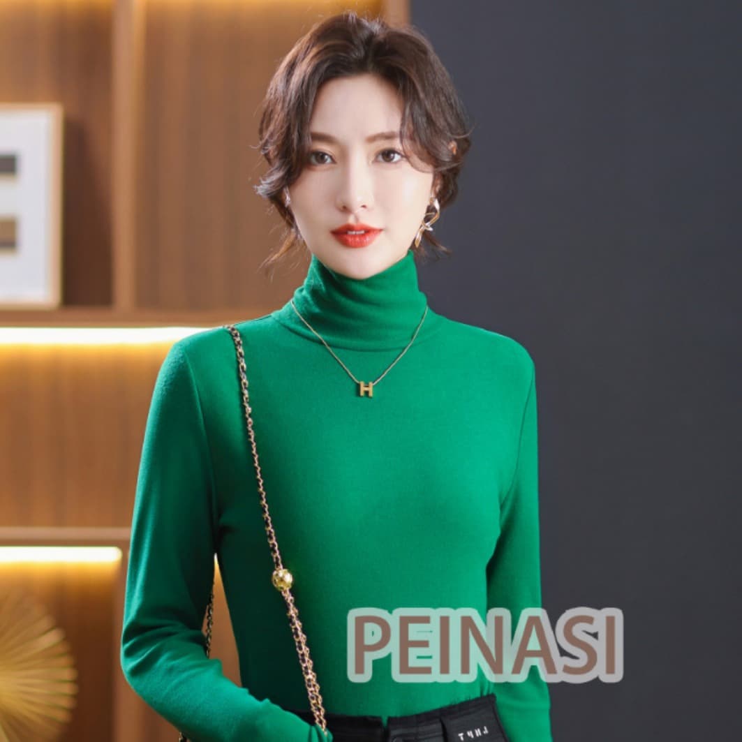 Ao velvet autumn and winter fleece thickened double-sided fleece long-sleeve warm versatile women's elastic base layer versatile high-quality.