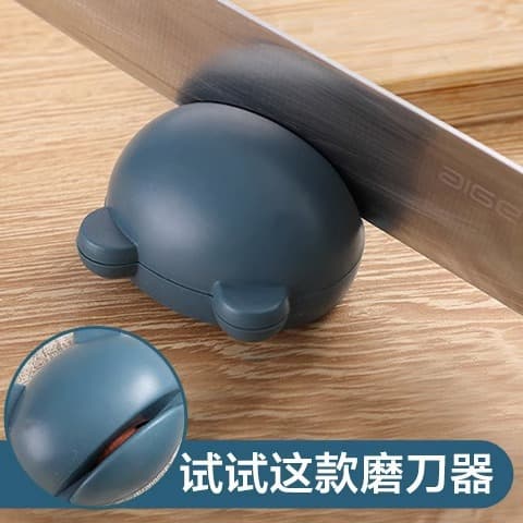 Knife Sharpening Tool, Quick Manual Sharpener for Kitchen Knives, Little Frog Effortless Sharpener
