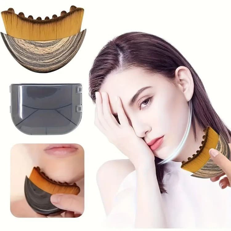2026 New Cross-Border Lymphatic Face Contour Brush Upgraded Eye Neck Massage Care Body Brush Lymphatic Brush Foundation Brush