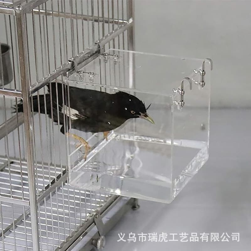 Factory direct sales of acrylic bird bath tubs, thickened transparent hanging type, cross-border best-selling item, in stock.