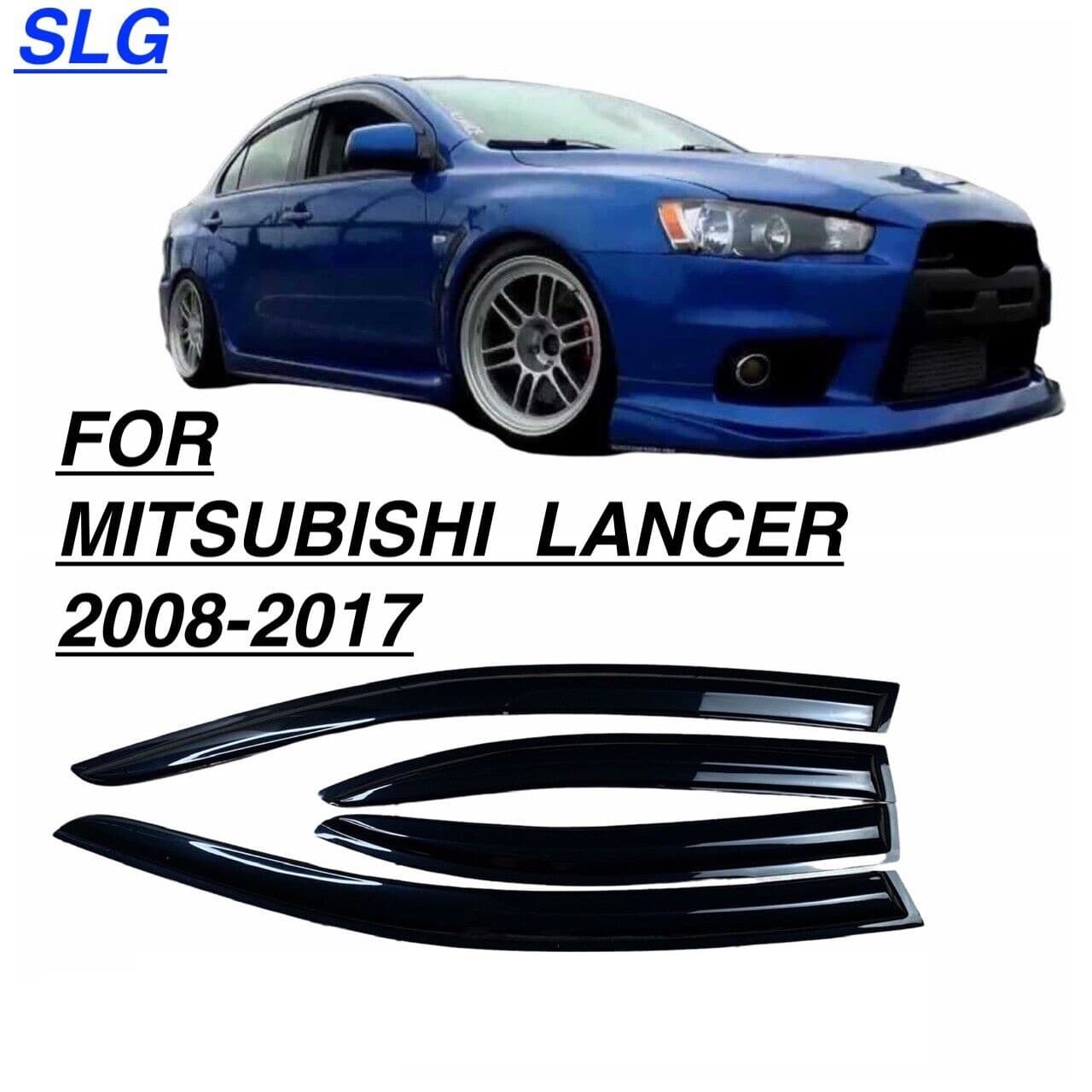 for 08-17 Lancer Window Vent Visors rain shield