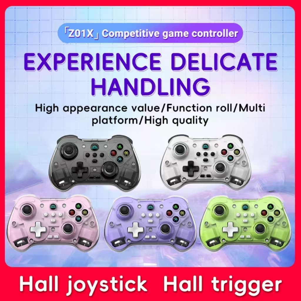 Z01X Black Myth Wukong Wireless Bluetooth Game Controller Hall Rocker Macro Back Key Switch Android IOS/PC