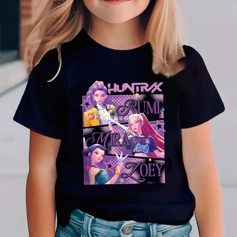 Kpop Devil Hunter Kids T-Shirt Short Sleeve Saja Boy Kids T-Shirt Cute Kpop Devil Hunter Original