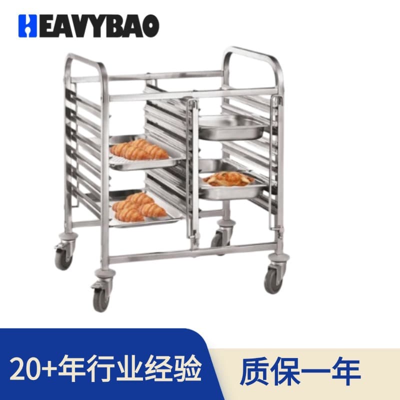 Stainless Steel Double-Row 6-Layer Pastry Cart Hotel Kitchen Commercial Baking Pan Cart Multi-Layer Baking Drying Rack Tray Stand