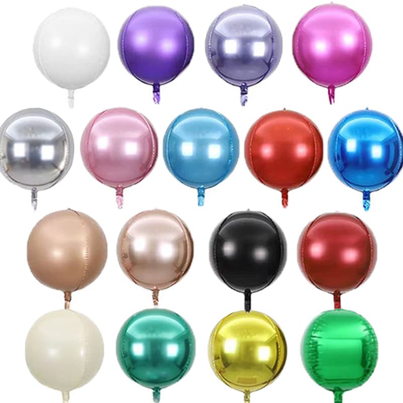 Cross-border Direct Sales 50 inch 60 inch 22 inch 4D Round Aluminum Foil Balloon Birthday Theme Party Decoration Balloon