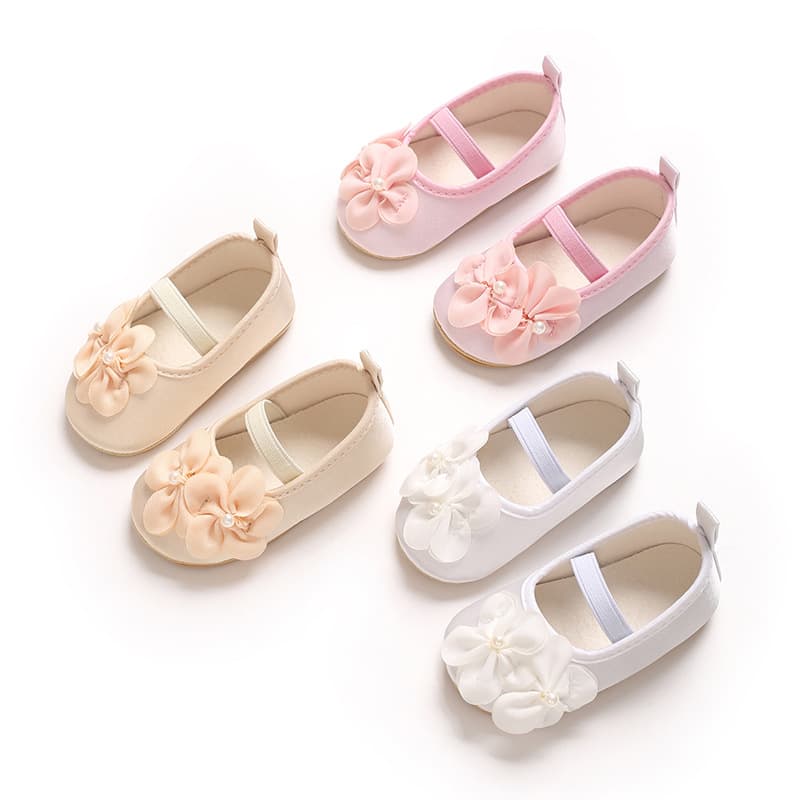 Big Flower Princess Shoes 0-6-12 Months Baby Girl Princess Shoes Newborn Infant Soft Sole Baby Shoes