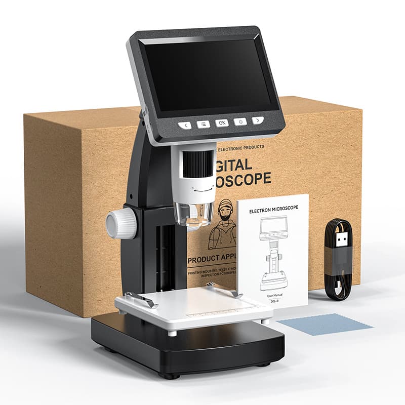 New High-Definition 4.3-Inch Large Screen Electronic Microscope, All-in-One Microscope, Digital Magnifier, Repair Tool