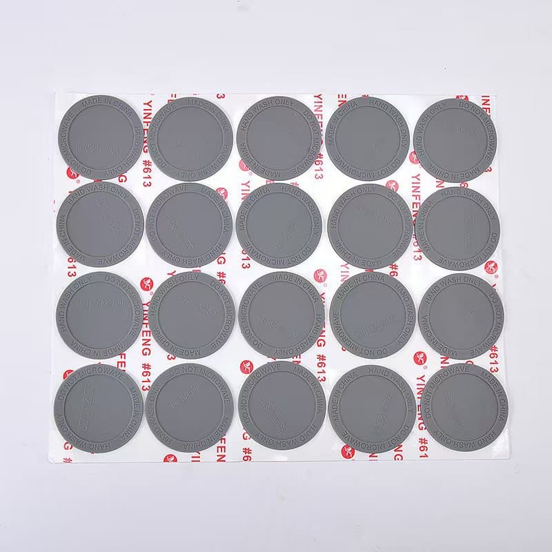 Insulated Cup Coffee Mug Straight Cup Silicone Pad Anti-Slip Wear-Resistant Strong Self-Adhesive Bottom Sticker Round In-Stock Shock Absorption