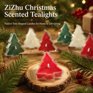 Christmas Scented Tea Light 4-Hour Christmas Tree Tea Light Tabletop Decoration Creative Ornament Romantic Christmas Tree Small Candle