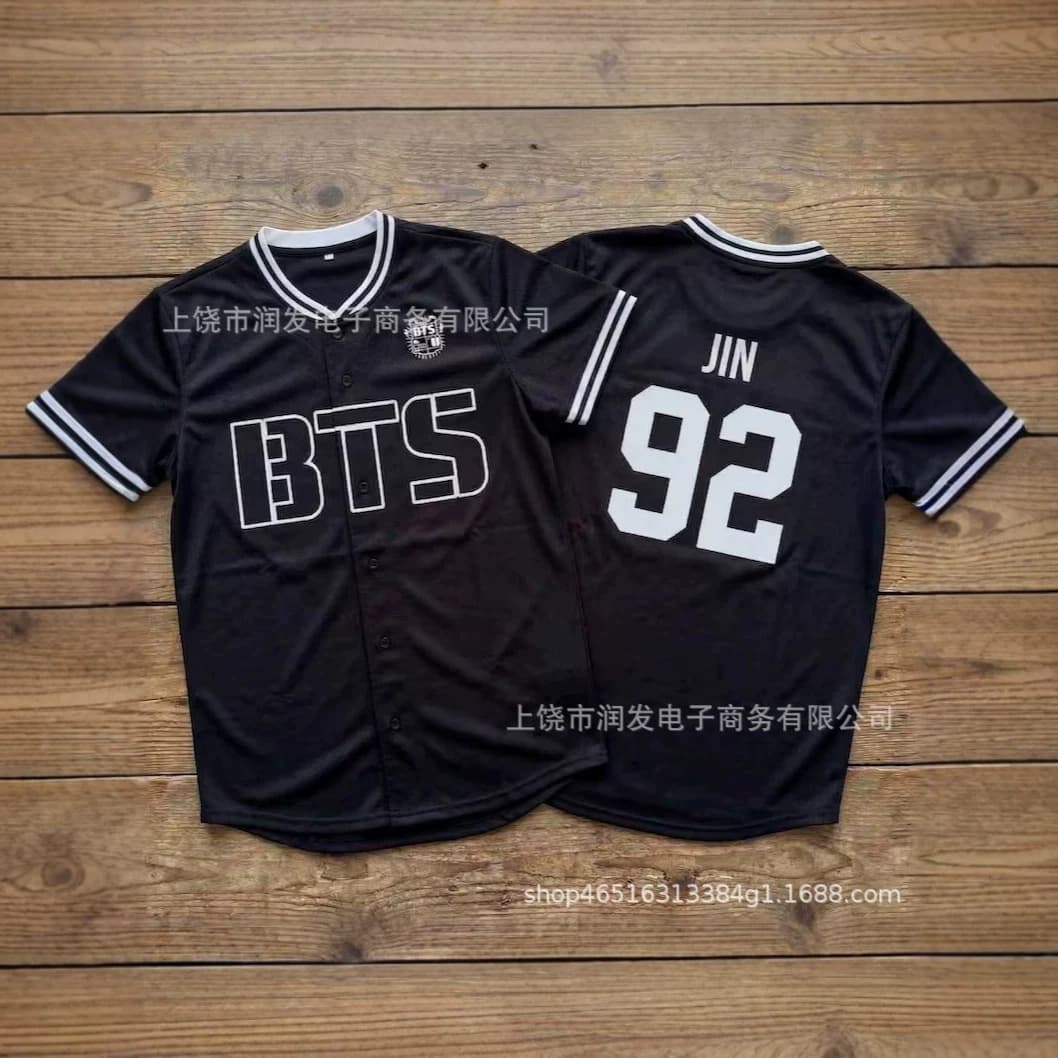 2026 Cross-border 3D Digital Print Summer BTS Style Jersey Short Sleeve Loose Breathable Sports T-shirt Couple Top