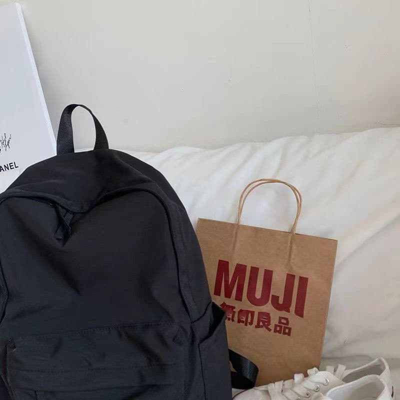 Muji Style Large Capacity Backpack for Women Korean Version Harajuku Ulzzang College Student Backpack High School Ins Style School Bag