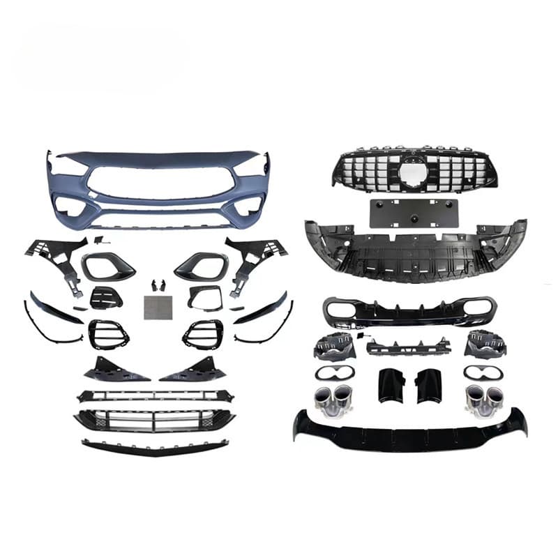 Body kit for Mercedes CLA-Class W118 CLA45 AMG front and rear bumper conversion with rear diffuser