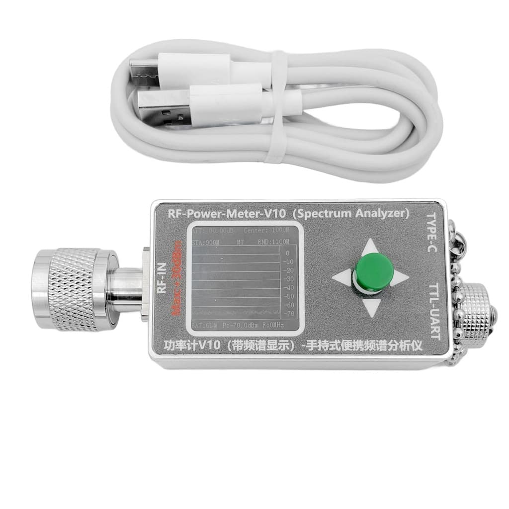 N-Type RF Power Meter V10 TYPE-C Power Detector EMC Testing Handheld Portable Spectrum Analyzer