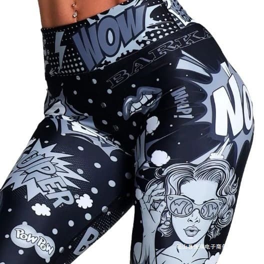 Cross-border European and American manufacturers direct sales of spring and autumn new digital printed bottoming yoga pants, one-piece drop-shipping casual yoga pants