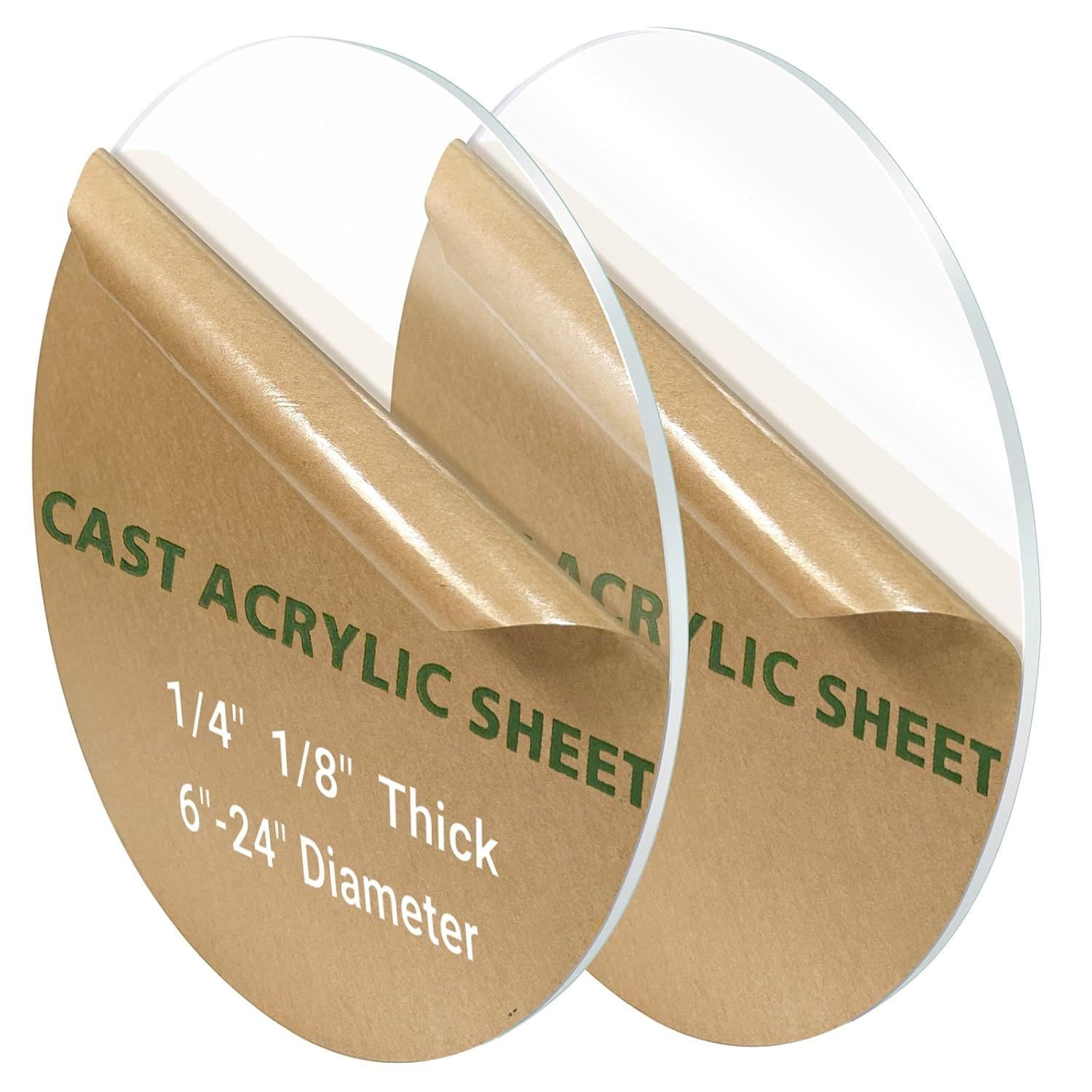 Amazon's best-selling transparent acrylic circle board, suitable for round cake pans, acrylic sheet, and plexiglass tabletop.