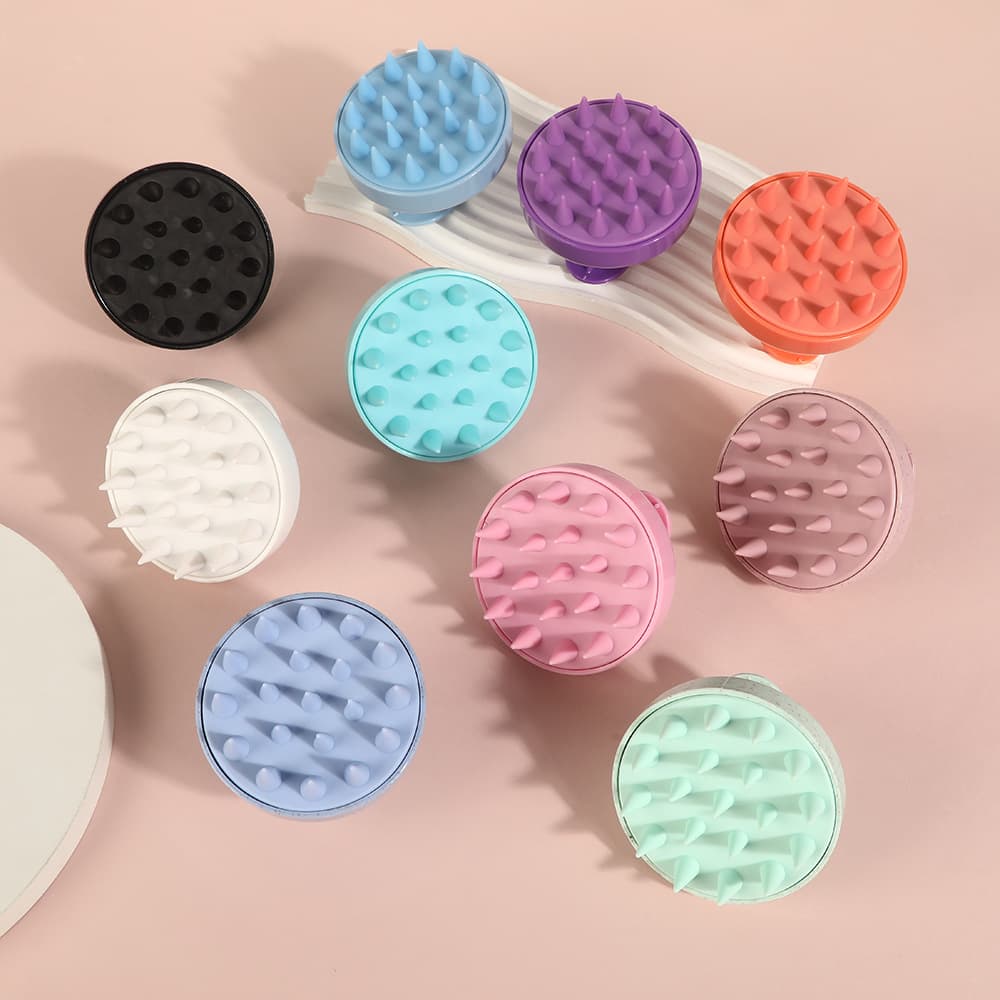 Cross-border popular shampoo tool for women, silicone shampoo brush, head massage comb, manufacturer direct sales scalp