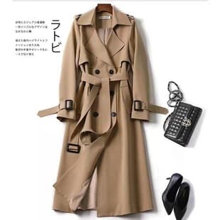 Women's Trench Coat Mid-Length 2026 Spring Autumn New Korean Style Plus Size Petite Fashion British Style Overcoat Knee-Length Jacket