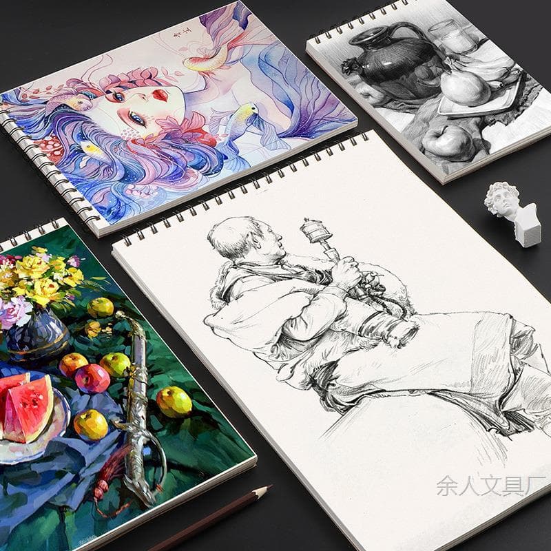 A4 Coil Sketchbook for Art Students, A5 Toddler Quick Drawing Book Wholesale, 8K Watercolor Painting Book, Gouache Paper
