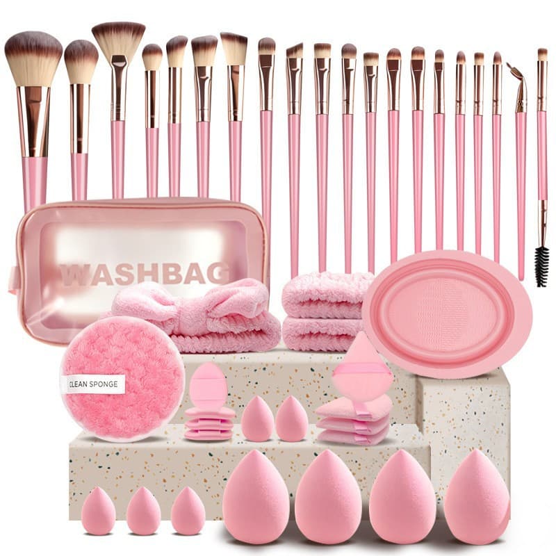 42-Piece Makeup Tool Set: Face Wash & Full Makeup Brush Kit for Cross-Border Dropshipping