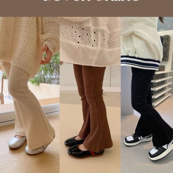 Children's bell bottoms summer new children's micro bell bottoms for girls ice silk pit strips stretchy style outer leggings