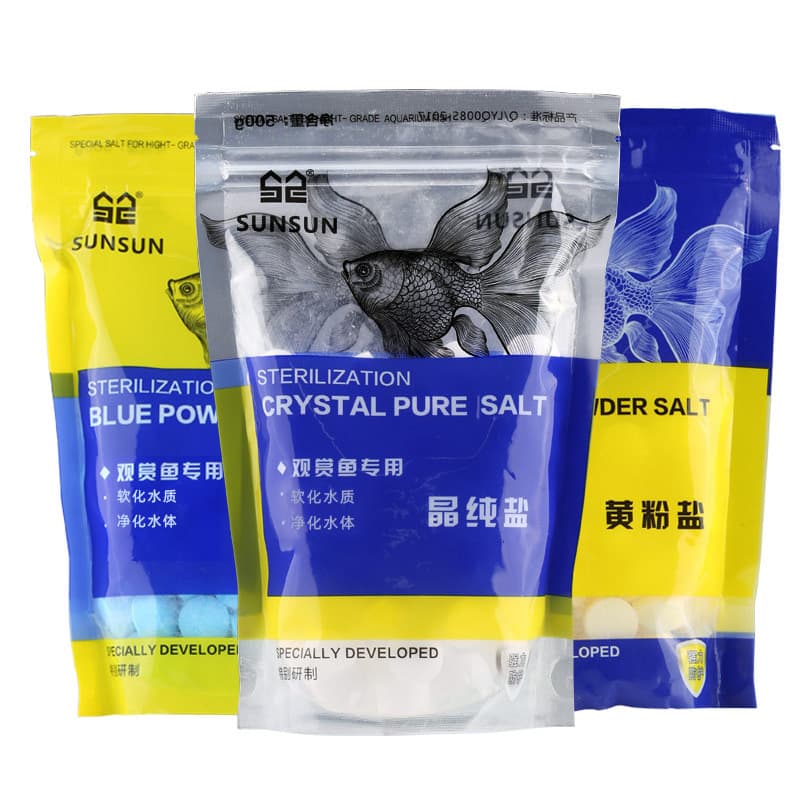Salt for aquarium ornamental fish, yellow pink salt for tropical fish, fish tank salt, sea salt minerals, drop shipping for aquarium, fresh water