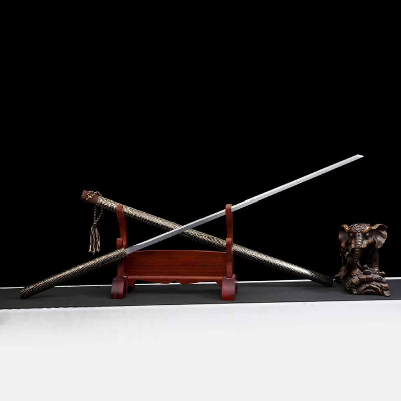 High manganese steel fine knife, long knife in the stick, one-piece long sword, longquan sword, weapon stick knife, real knife, stick inside the knife, not edged