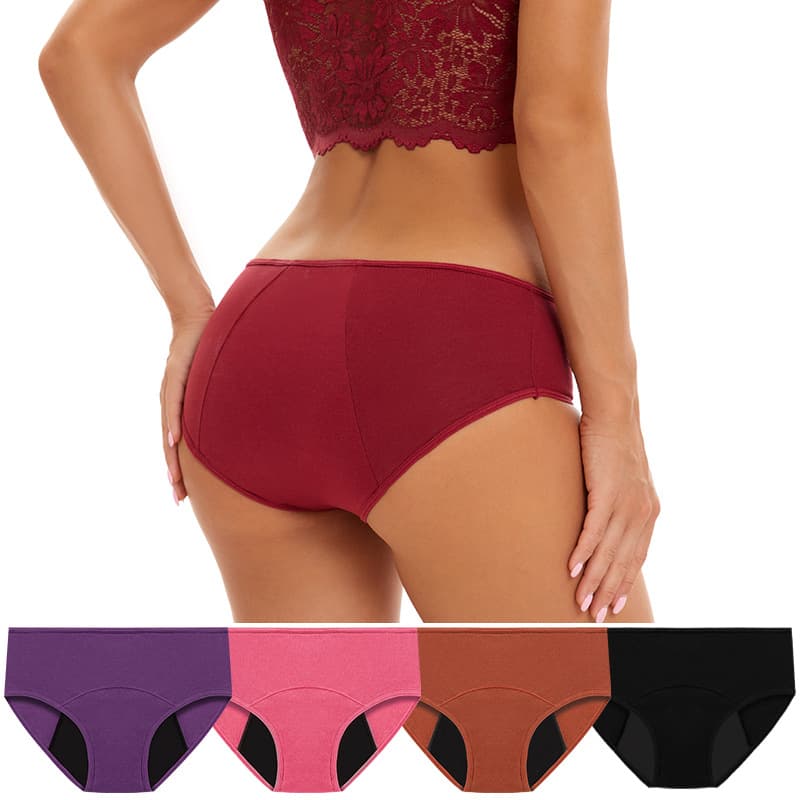 Women's Underwear Physiological Pants Heavy Menstrual Flow Postpartum C-section Recovery Low Waist Briefs